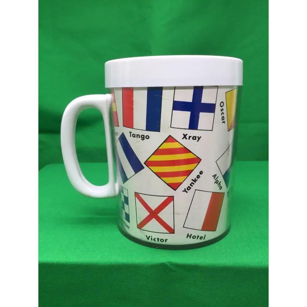 Vintage Thermo Serv Signal Flags mug